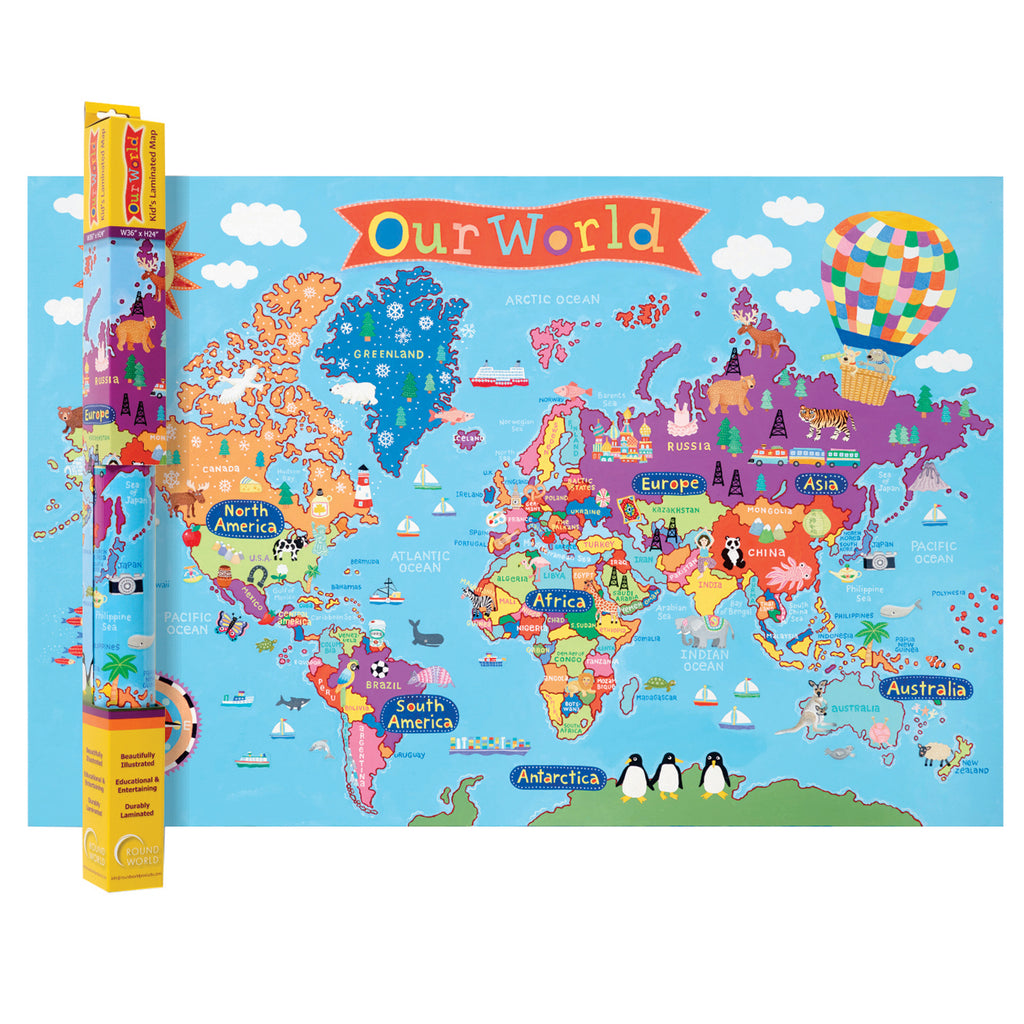 World Map For Kids