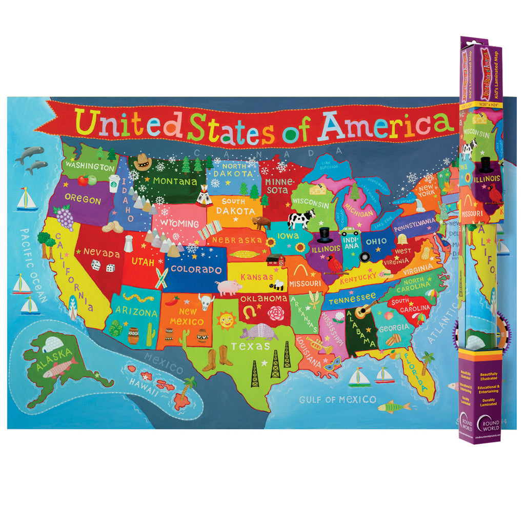 United States Map For Kids