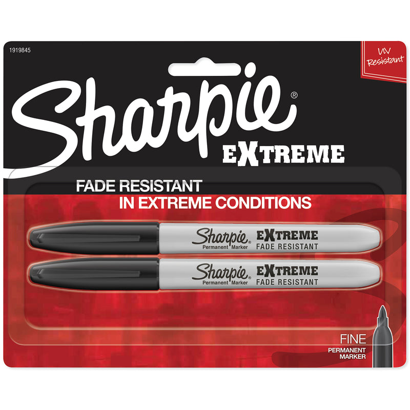 Extreme Permanent Markers, Black, 2 Per Pack, 3 Packs