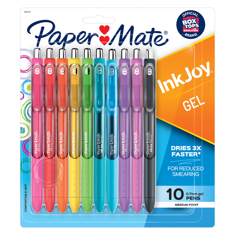 InkJoy Gel Pens, Medium Point, Assorted, 10 Count