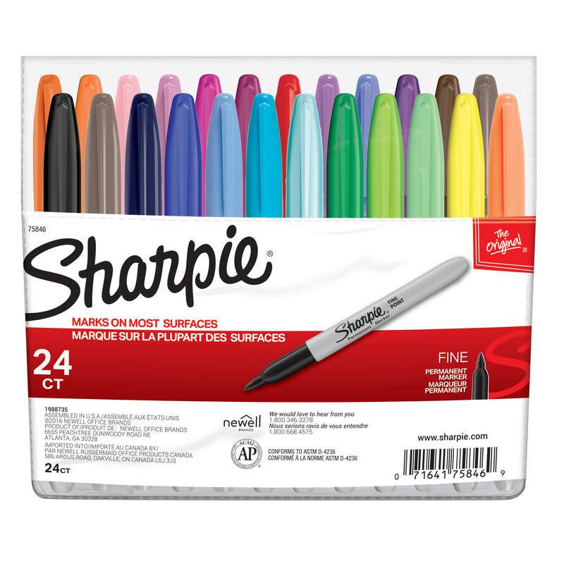 Sharpie Fine Felt Point 24 Color Set Markers