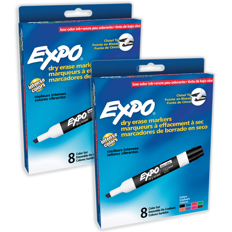 (2 Pk) Marker Expo Dry Erase 8 Colr