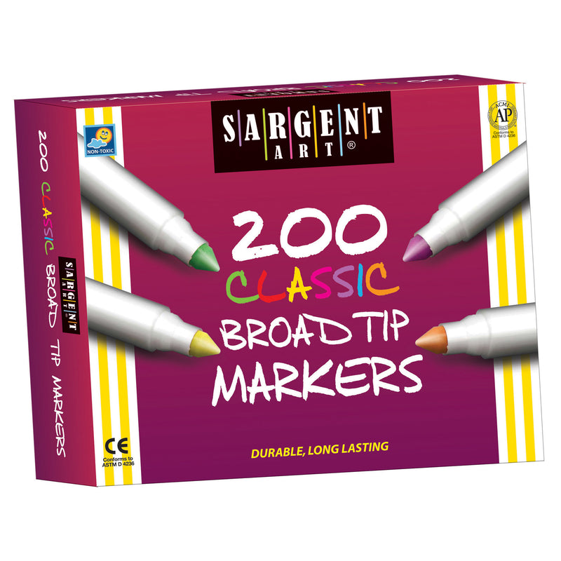 Markers Best Buy Assort 8 Colors Broad Tip 200-markers