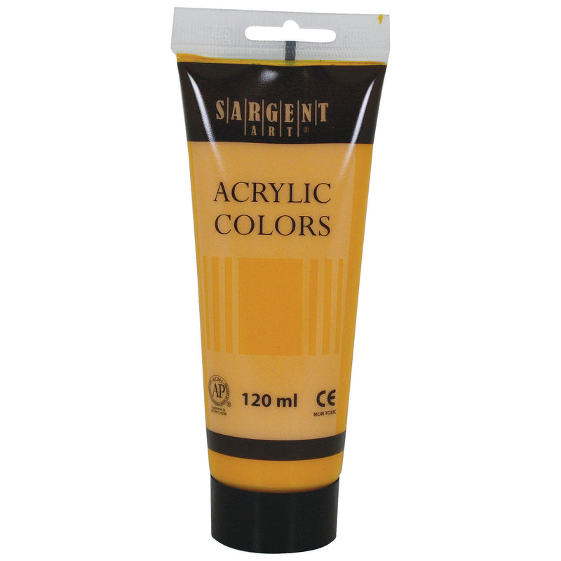 Acrylic Paint Tube, 120 ml, Cadmium Yellow Medium, Pack of 6