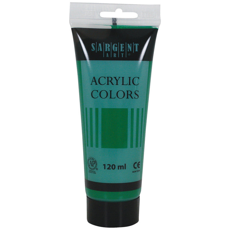 Acrylic Paint Tube, 120 ml, Pthalo Emerald Green, Pack of 6