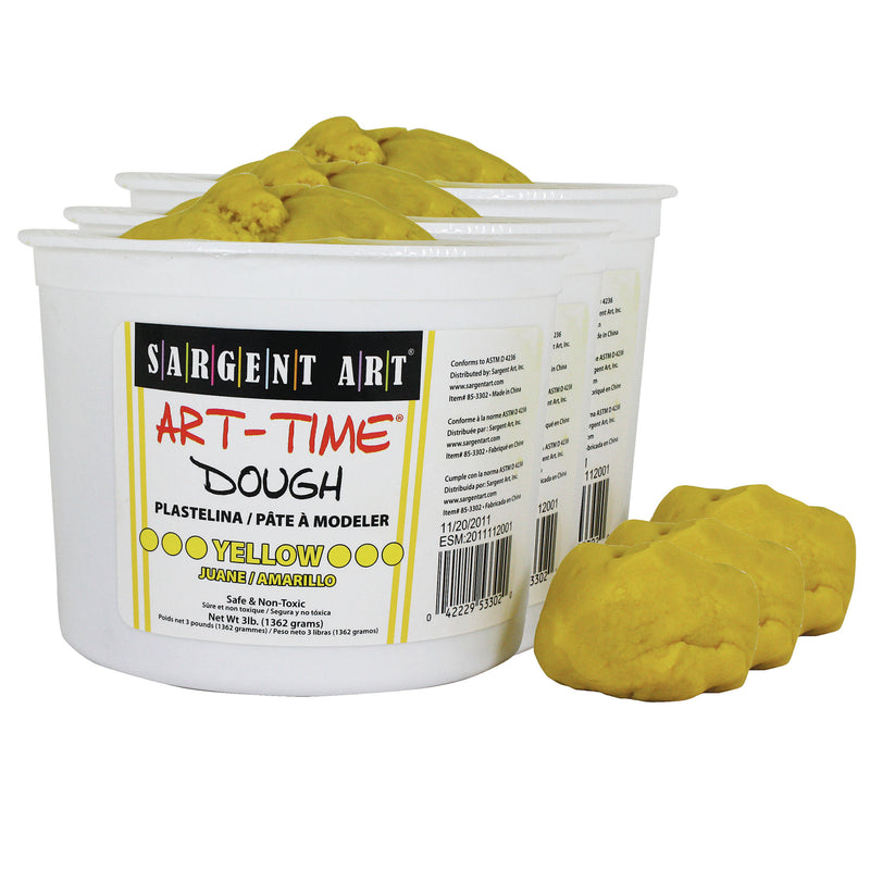 (3 Ea) 3lb Art Time Dough Yellow