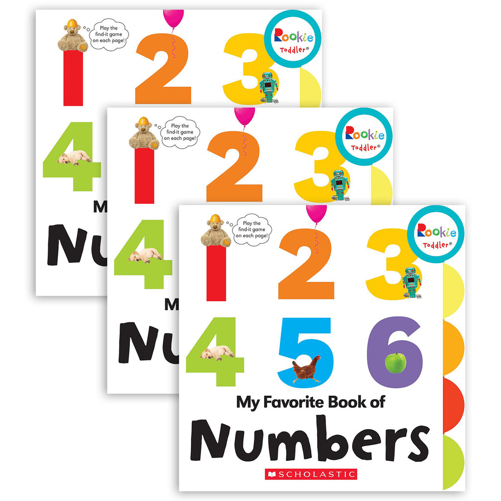 Rookie Toddler® Board Book, My Favorite Book of Numbers, Pack of 3