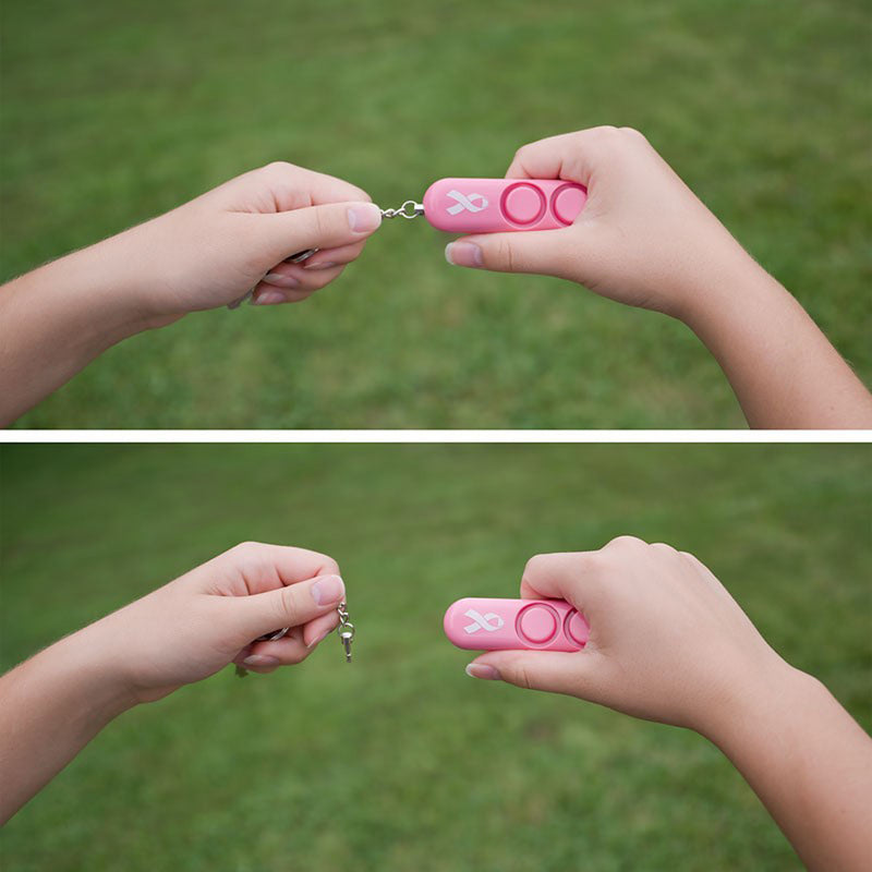 Pink Personal Alarm Supports Nbcf
