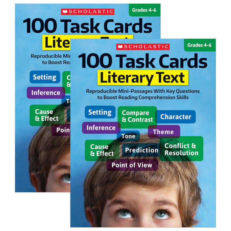 100 Task Cards: Literary Text Book, Grade 4-6, Pack of 2