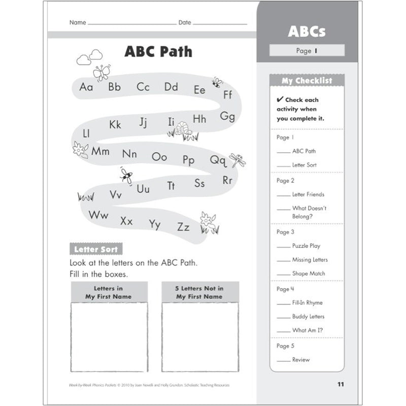 Week By Week Phonics Packets