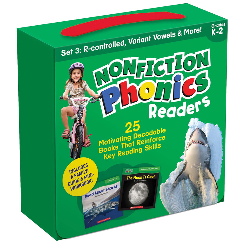 Nonfiction Phonics Readers: R-controlled, Variant Vowels & More, Single-Copy Set, 25 Books
