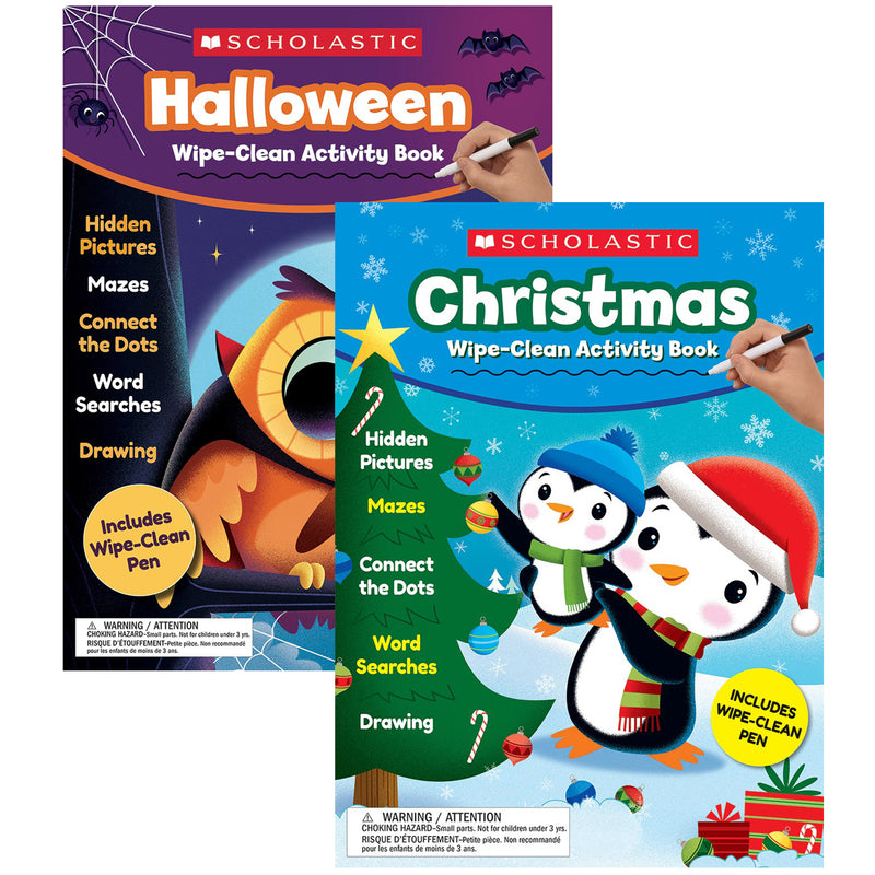 Holiday Wipe-Clean Activity Book Bundle
