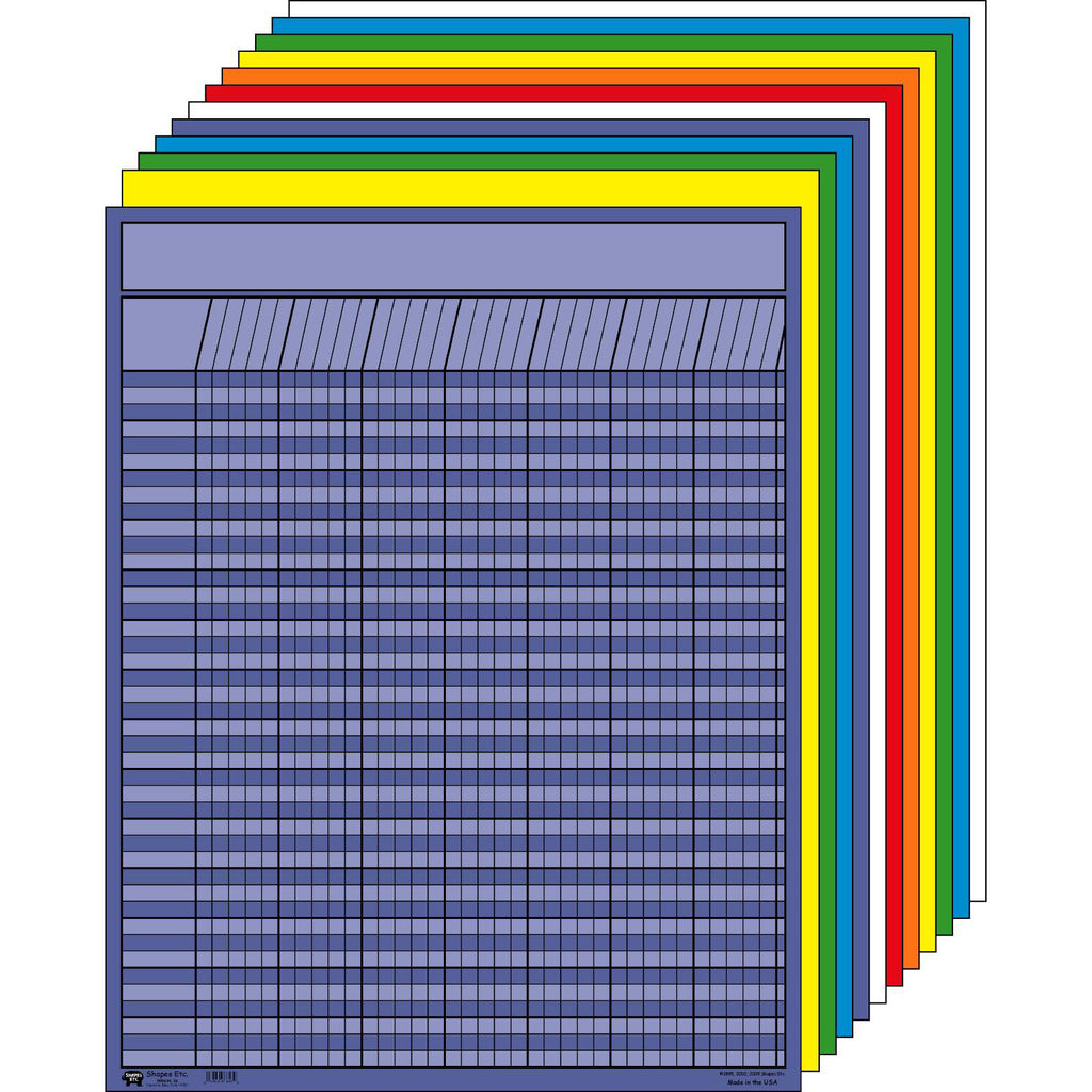 Vertical Chart 12-set 22 X 28