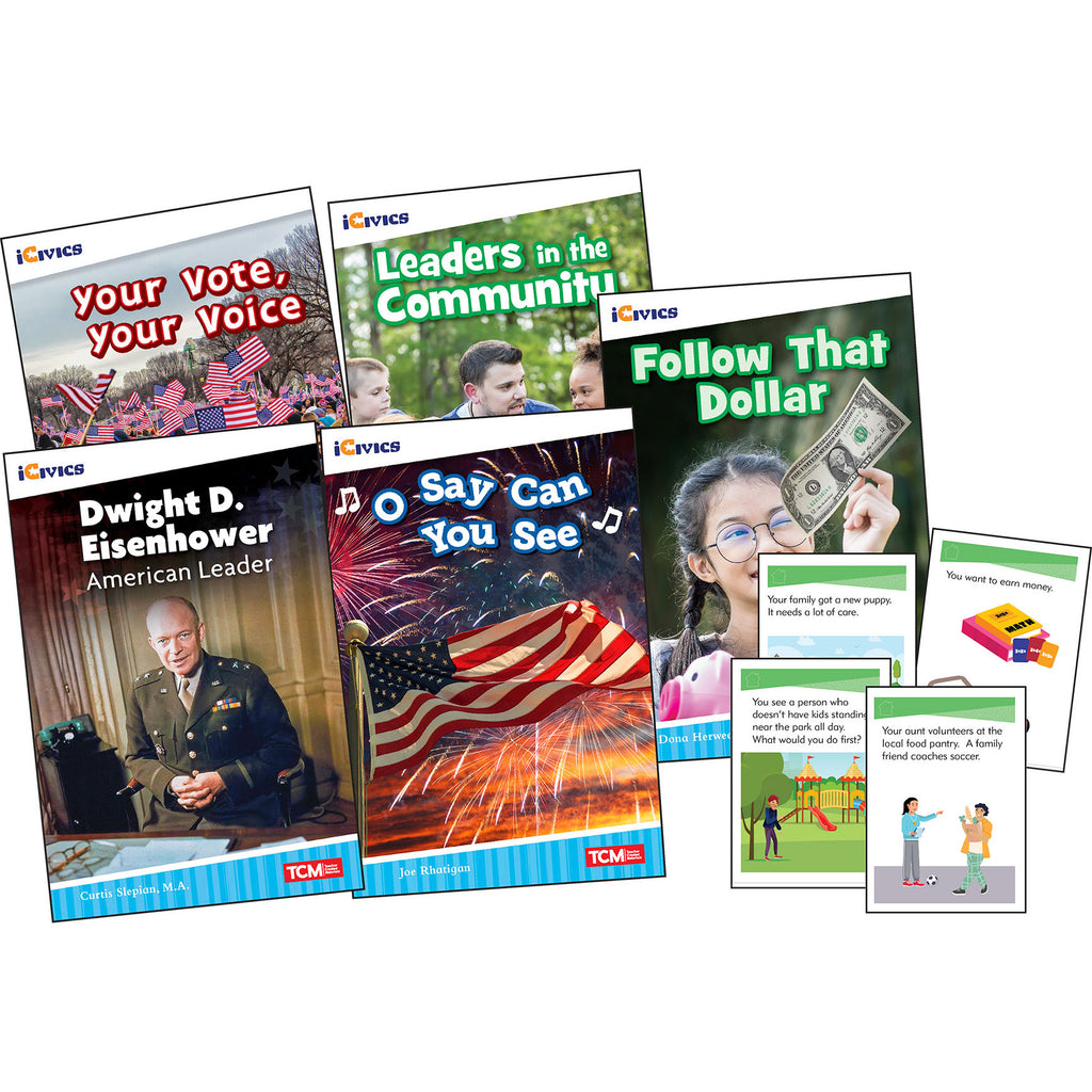 iCivics Grade 2: Leadership & Responsibility 5-Book Set + Game Cards