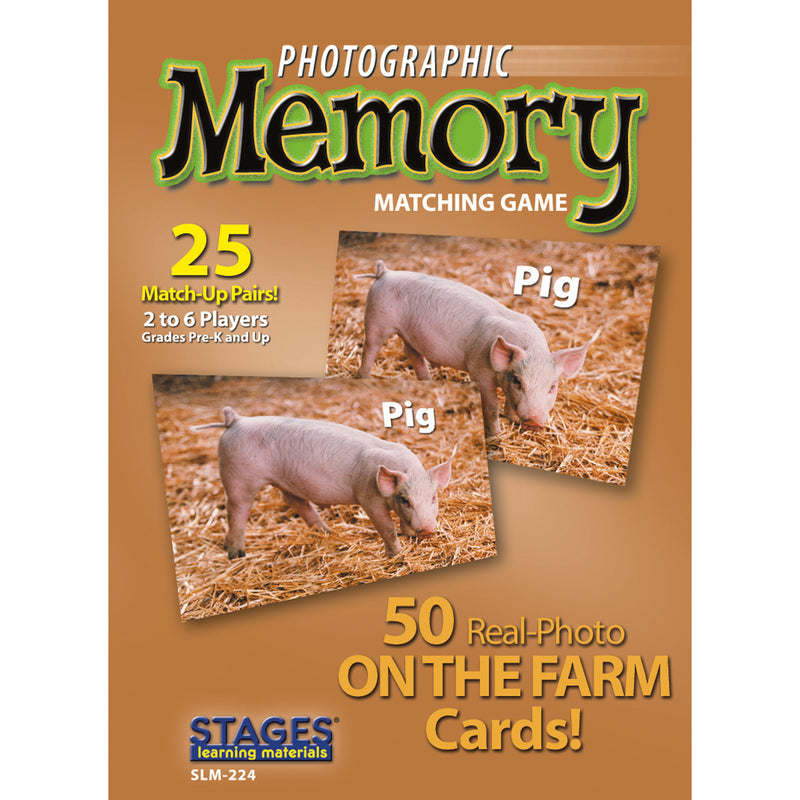 On The Farm Photographic Memory Matching Game