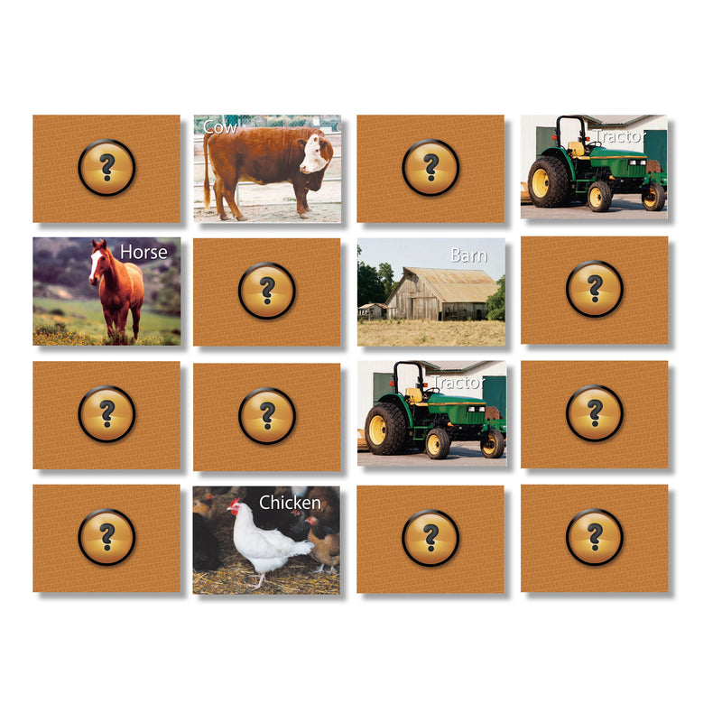 On The Farm Photographic Memory Matching Game