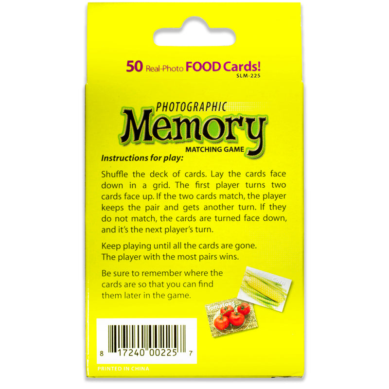 Food Photographic Memory Matching Game