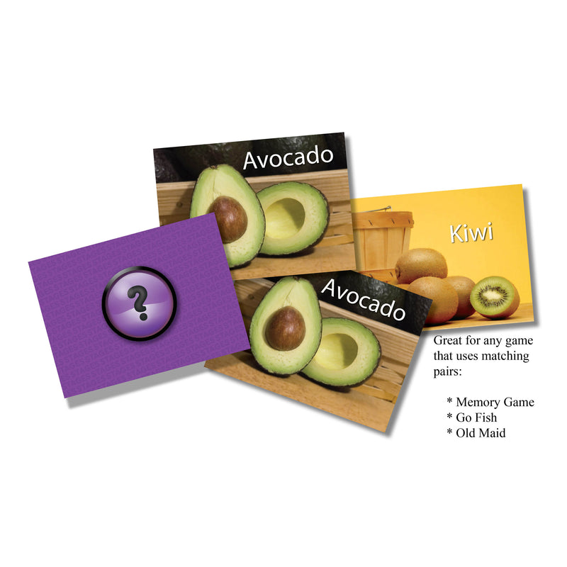 Fruit & Vegetables Photographic Memory Matching Game