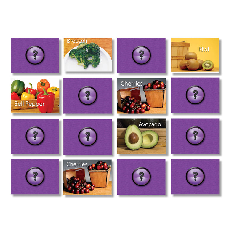 Fruit & Vegetables Photographic Memory Matching Game