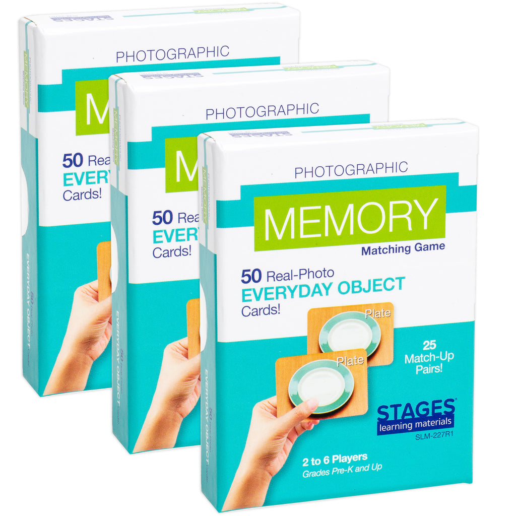 Memory Games - Everyday Objects, Pack of 3