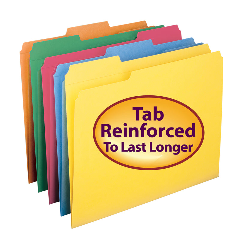 Smead 100bx Asst Colors Letter Size File Folders