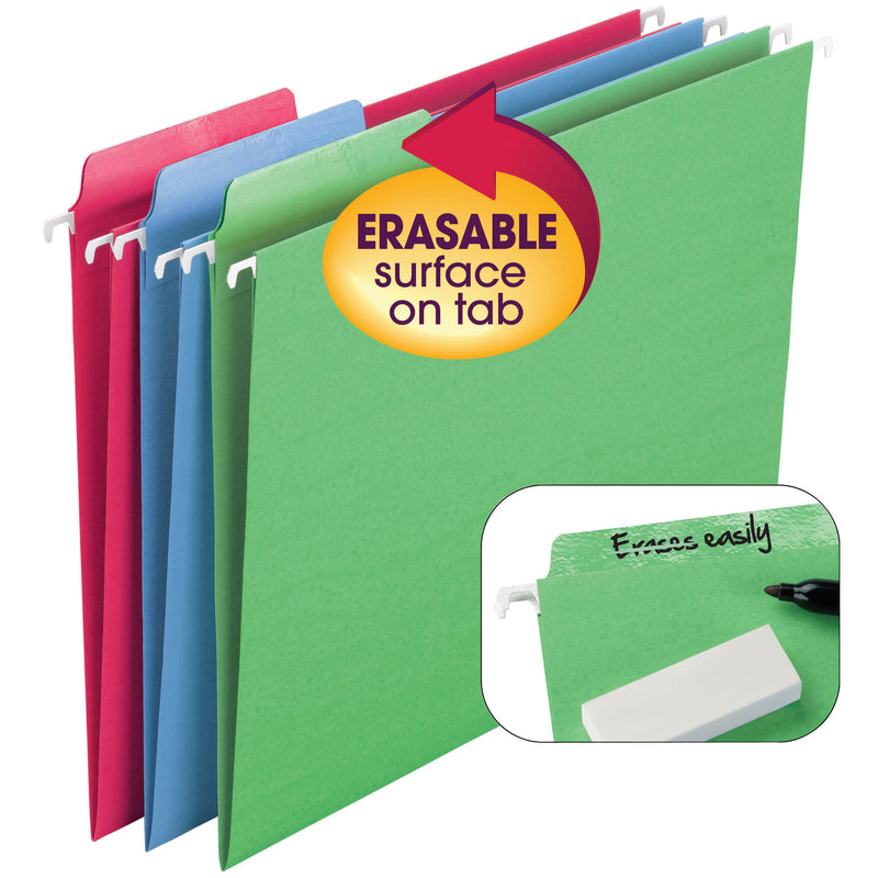 Smead 18ct Asst Colors Erasable Fastab Hanging Folders