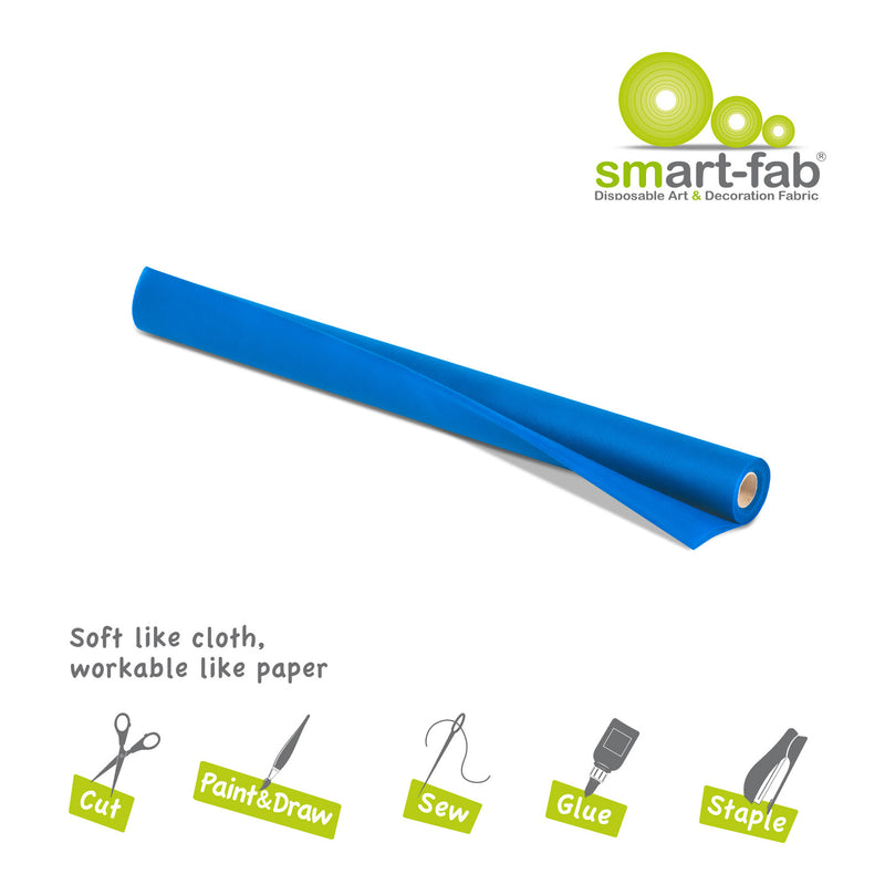 Smart Fab Blue 24in X 18ft Roll Disposable Art & Decoration Fabric