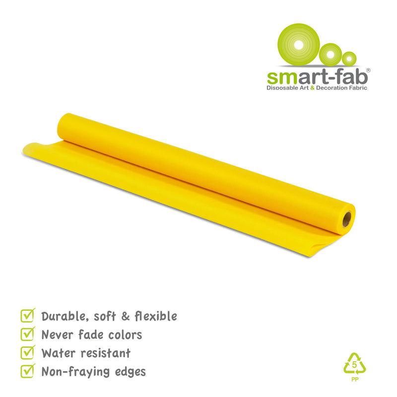 Smart Fab Yellow 24in X 18ft Roll Disposable Art & Decoration Fabric