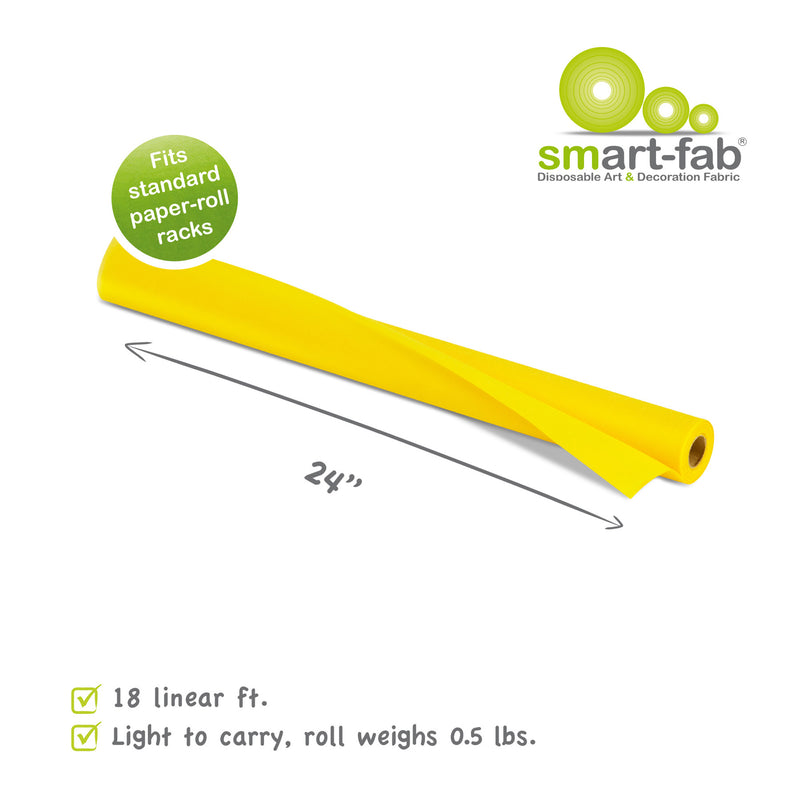 Smart Fab Yellow 24in X 18ft Roll Disposable Art & Decoration Fabric