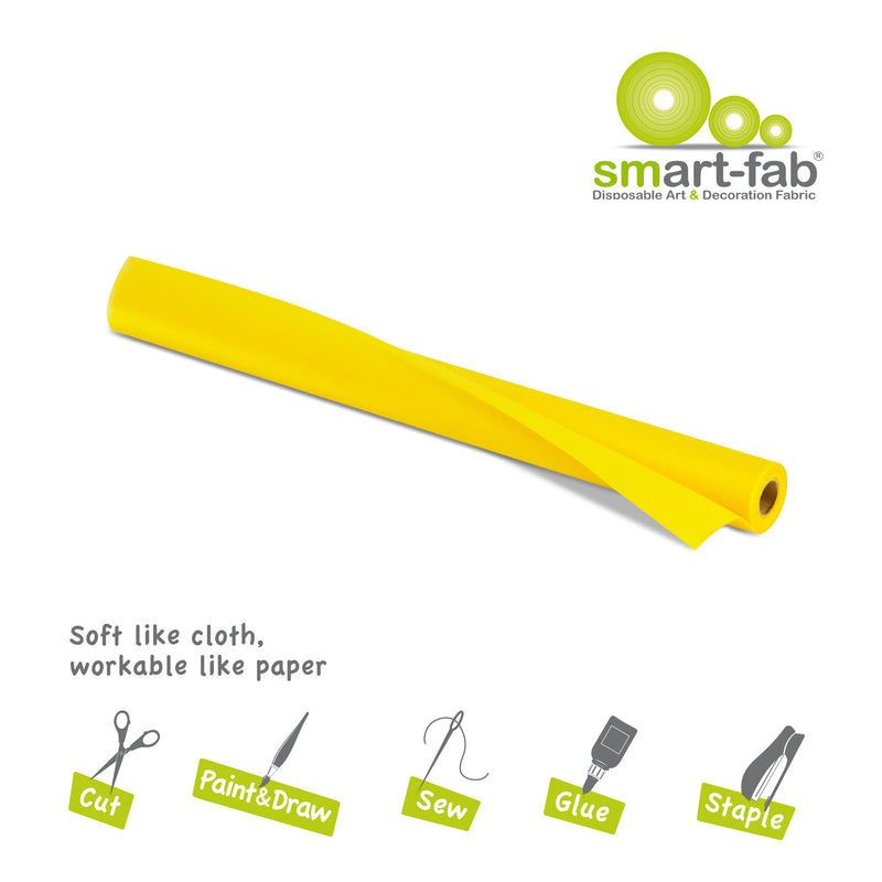 Smart Fab Yellow 24in X 18ft Roll Disposable Art & Decoration Fabric