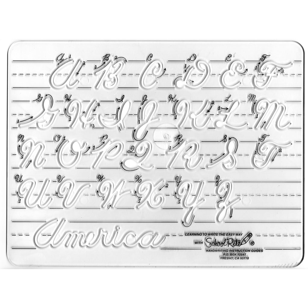 Template Cursive Uppercase Letters