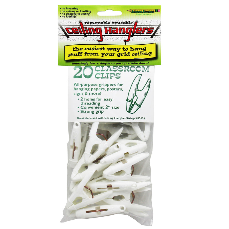 Ceiling Hanglers Classroom 20-pk Clips