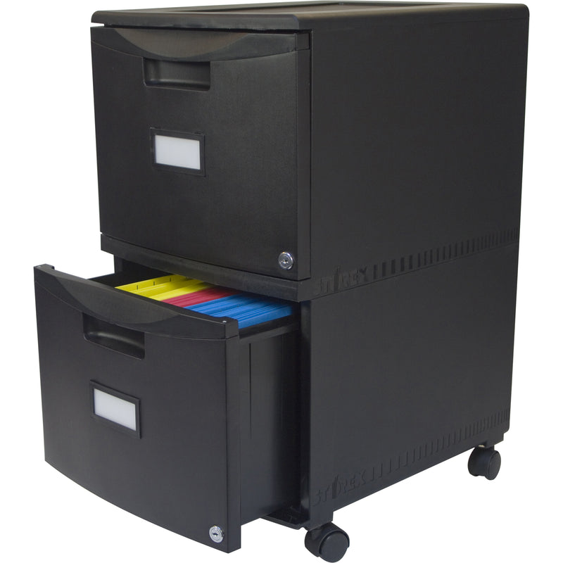 Storex 2drawer Mobile File Cabinet W Lock Legal Letter Black