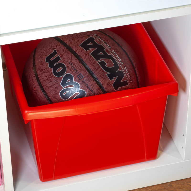 4 Gallon Storage Bin, Red