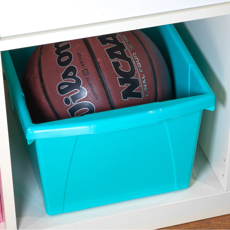 4 Gallon Storage Bin, Teal