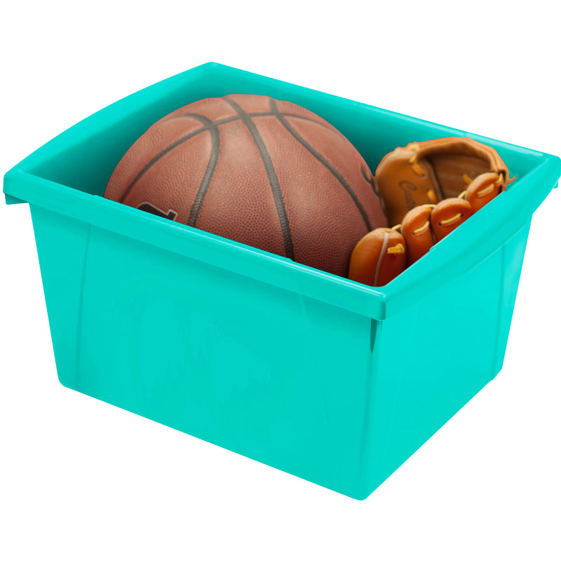 4 Gallon Storage Bin, Teal