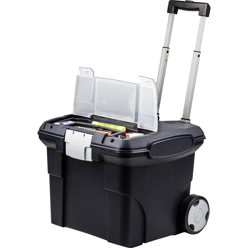 Storex Portable File Box On Wheels