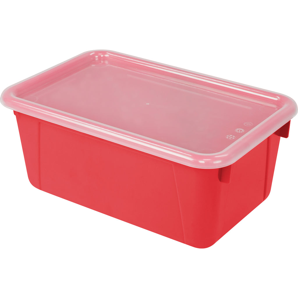 Small Cubby Bin With Cover Red Classroom