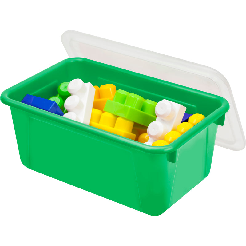 Small Cubby Bin With Cover Green Classroom