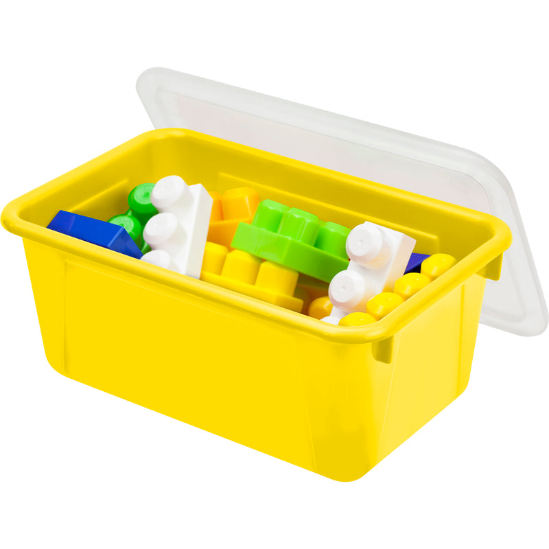 Small Cubby Bin With Cover Yellow Classroom
