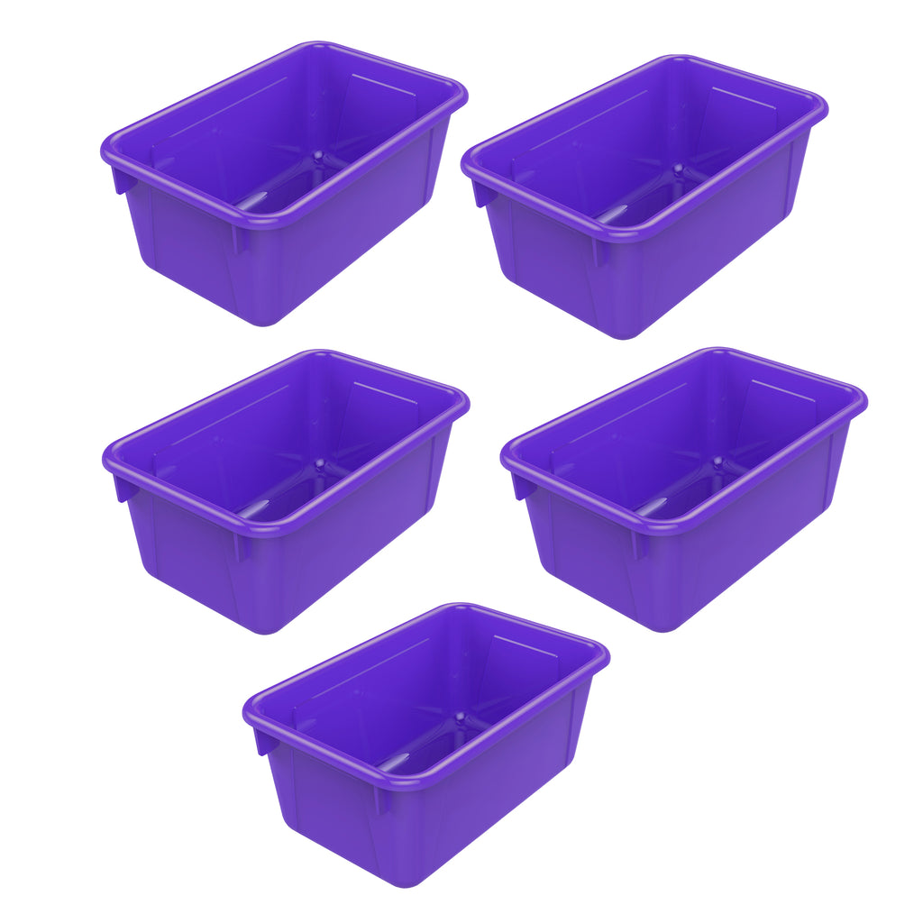 (5 Ea) Small Cubby Bin Purple