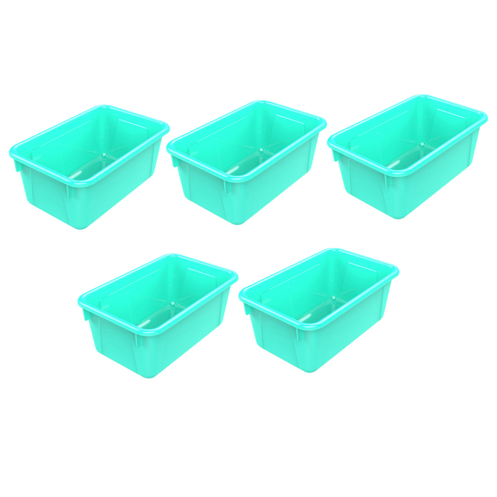 (5 Ea) Small Cubby Bin Teal