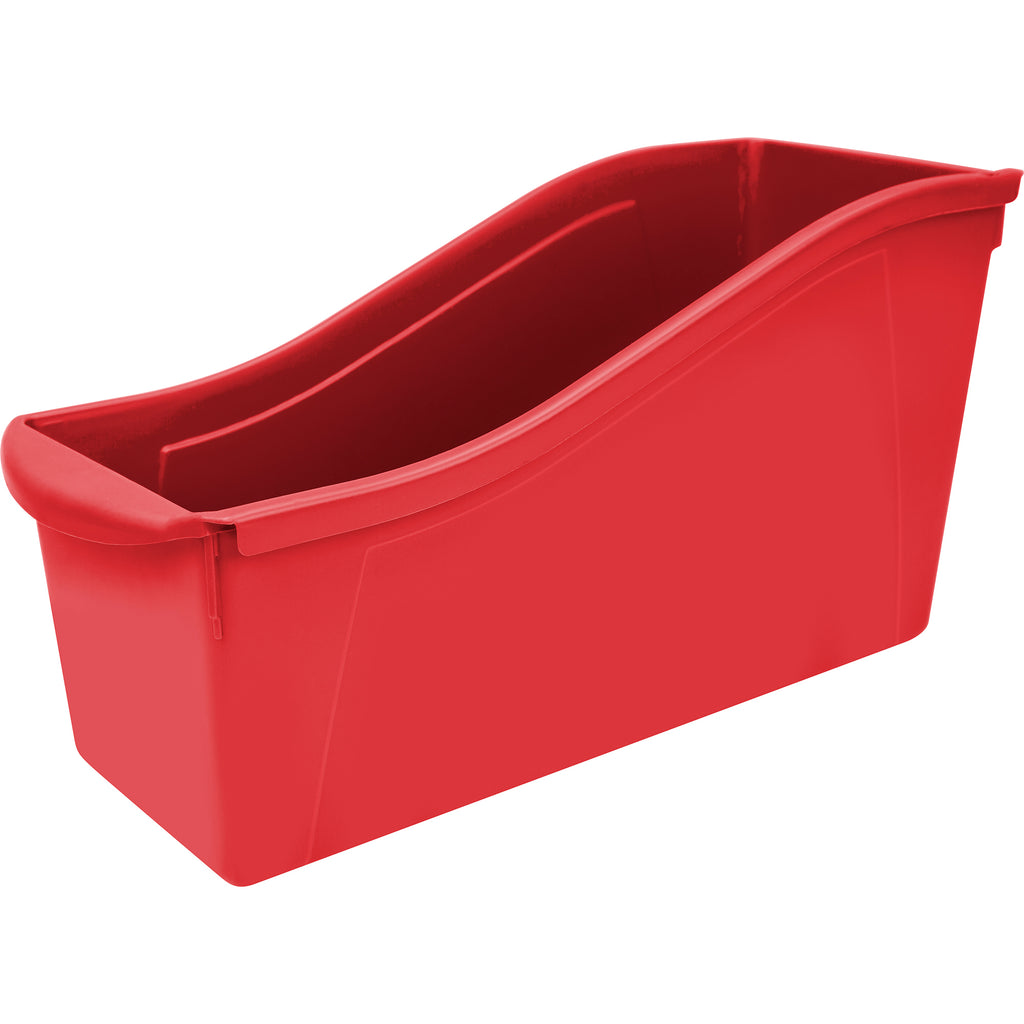 (6 Ea) Large Book Bin Red