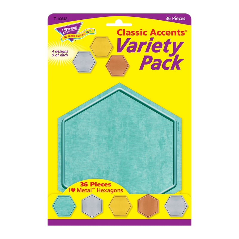 Hexagons Classic Accents Var Pack I Heart Metal