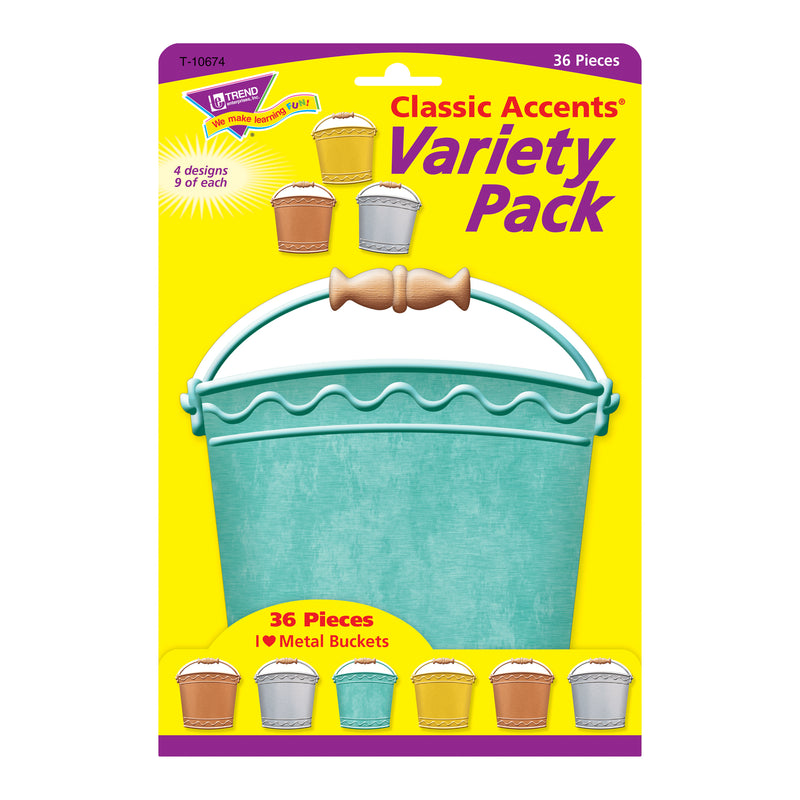 Buckets Classic Accents Variety Pk I Love Metal