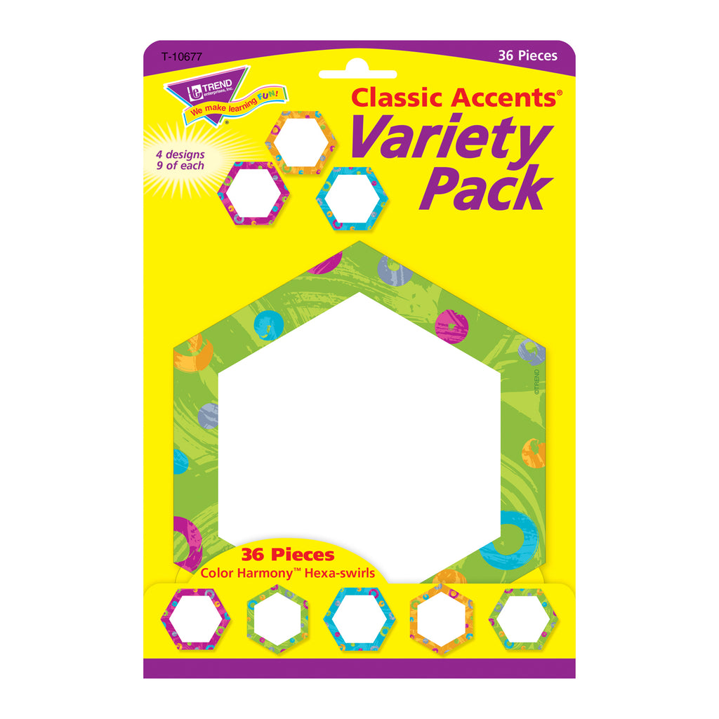 Hexa-swirls Classic Accents Var Pk Color Harmony