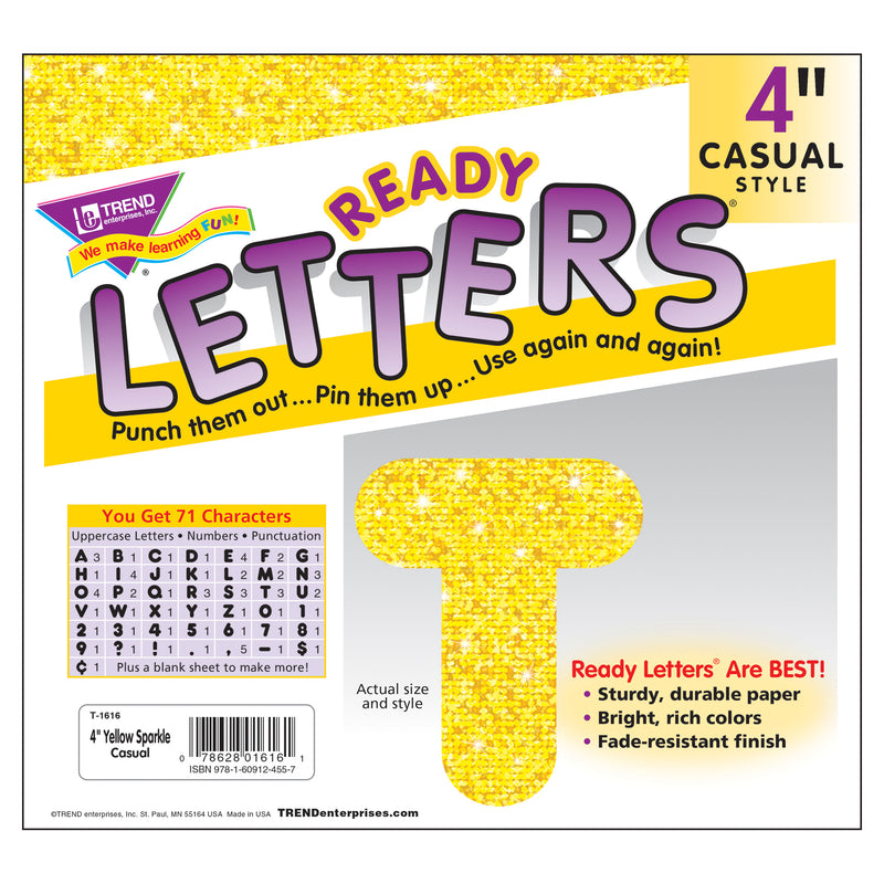 Ready Letters 4 Casual Yellow Sparkle