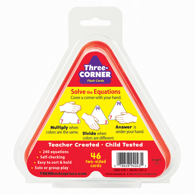 Three-corner Flash Cards 46-pk Multiplication & Division