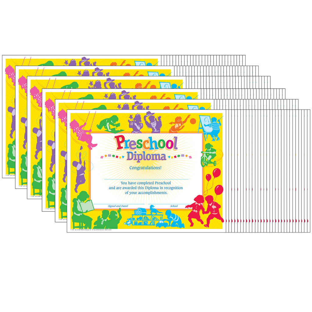 (6 Pk) Classic Diploma Preschool 30 Per Pk 8.5x11