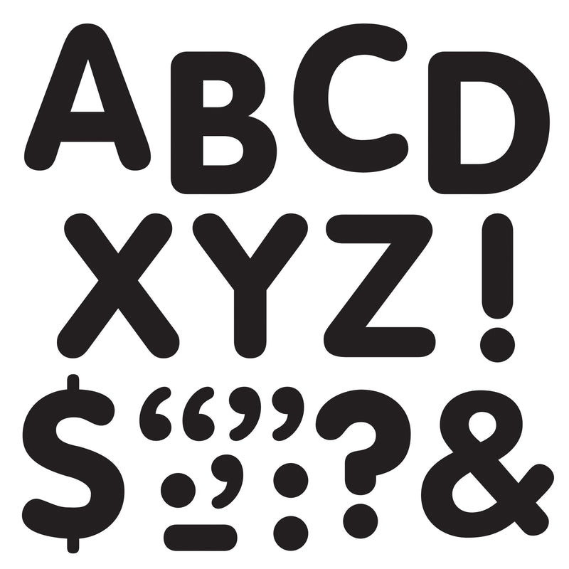 Stick-eze 2in Letters & Marks Black